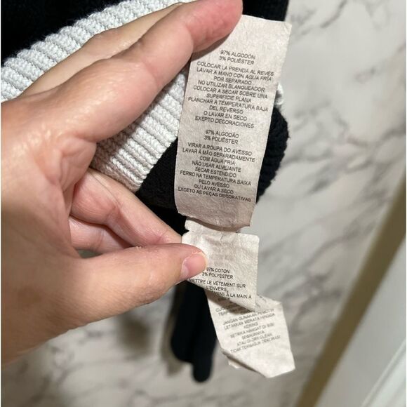 Armani Exchange Black/White Overlap Sweater - Picture 7 of 11